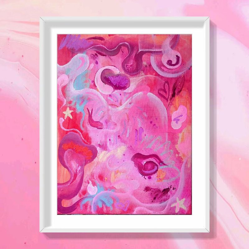 Abstract acrylic oil painting decorative painting pregnancy - Posters - Other Materials 
