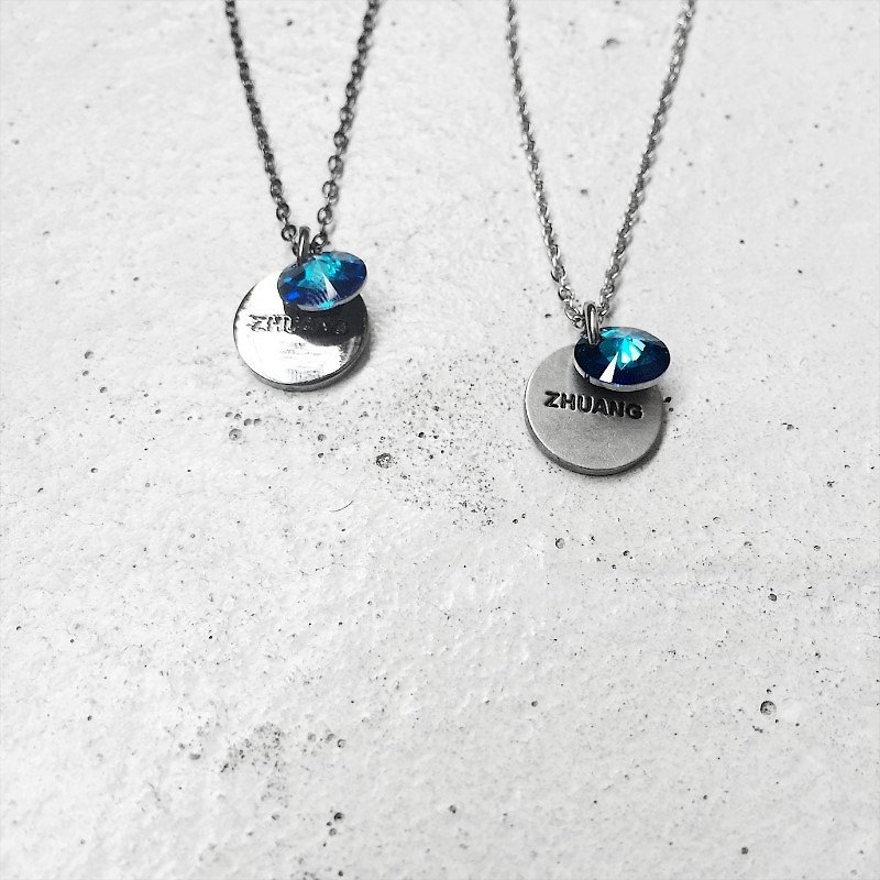 Zhu short chain - brave Series BLUE LIGHT (black) - Necklaces - Other Metals 