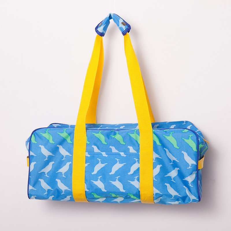 Big Travel Bag / Crested Myna No.5 / Mineral Blue - Handbags & Totes - Waterproof Material 