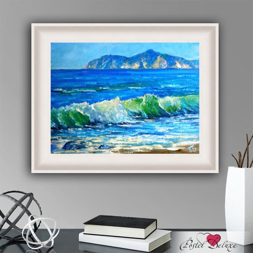 アクリル画 絵画 アート 風景画 海 サーフィン 原画 額縁付き 風景画 海の絵 サーフィン サーフィンアート 絵画 自然 夏 波の