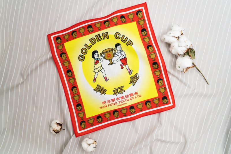 CHAT Originals Golden Cup Handkerchief - ผ้าเช็ดหน้า - ผ้าฝ้าย/ผ้าลินิน หลากหลายสี