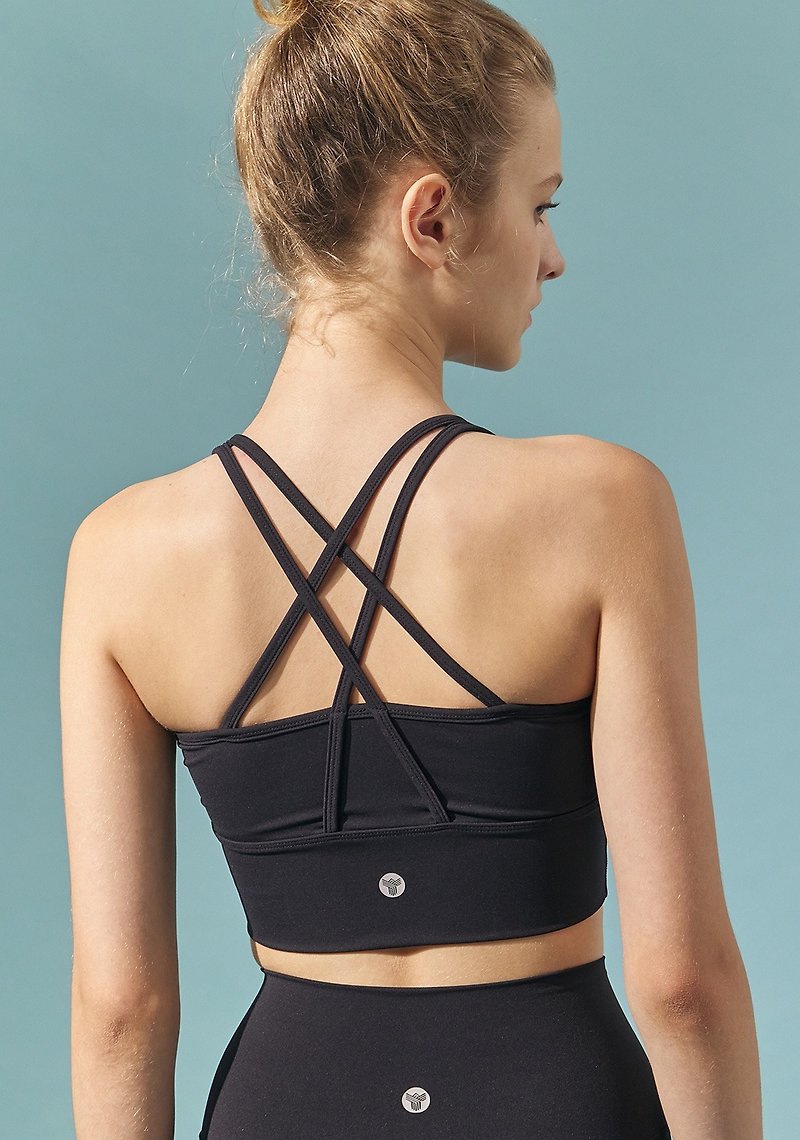 New Free Move Bra Top (Black) - Women's Yoga Apparel - Polyester Black