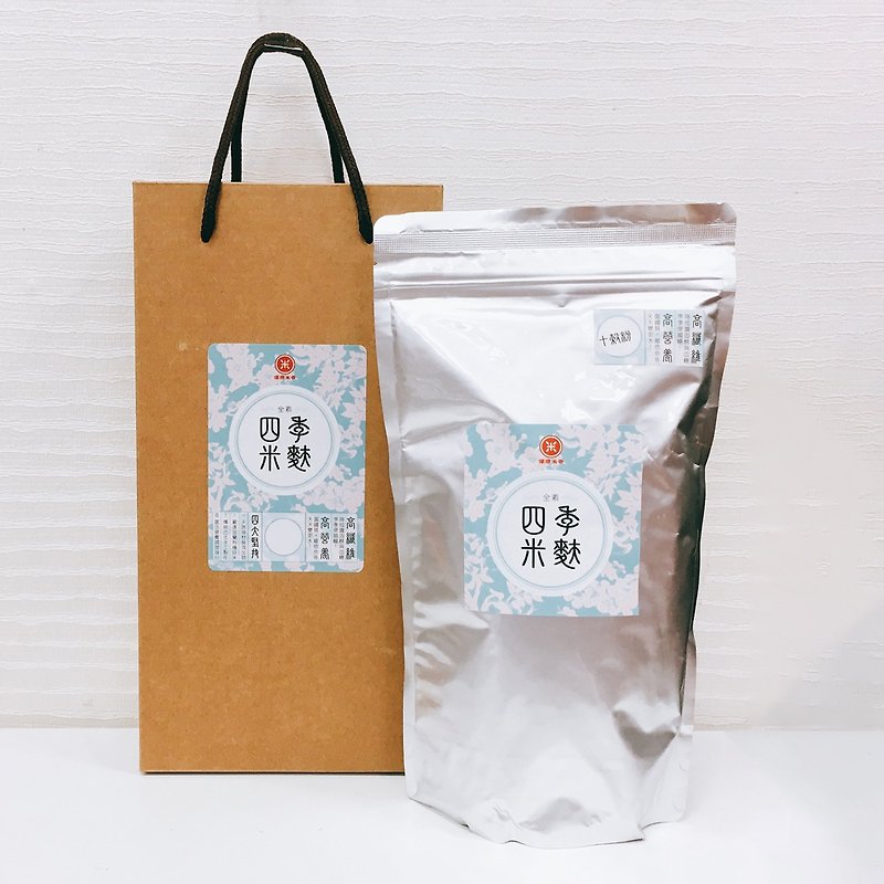 Good Health Gift Box-Four Seasons Rice Bran Ten-grain Flour-Sugar-Free Formula-Youkang Mixiang - ซีเรียล - วัสดุอื่นๆ สีน้ำเงิน