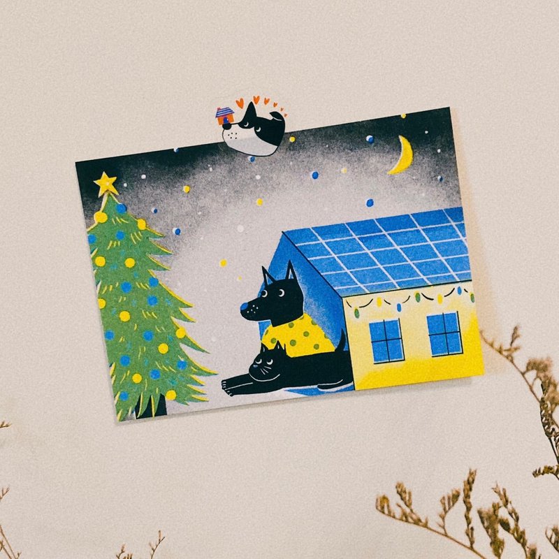 Risograph Postcard | have a warm Christmas - Cards & Postcards - Paper 