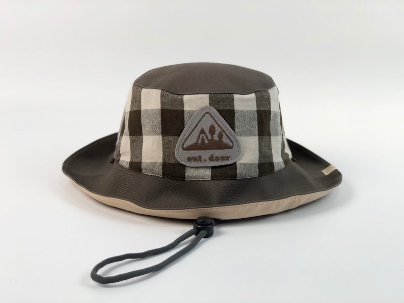 VA.outdoor series water-repellent fisherman hat/ Brown - หมวกเด็ก - ผ้าฝ้าย/ผ้าลินิน 