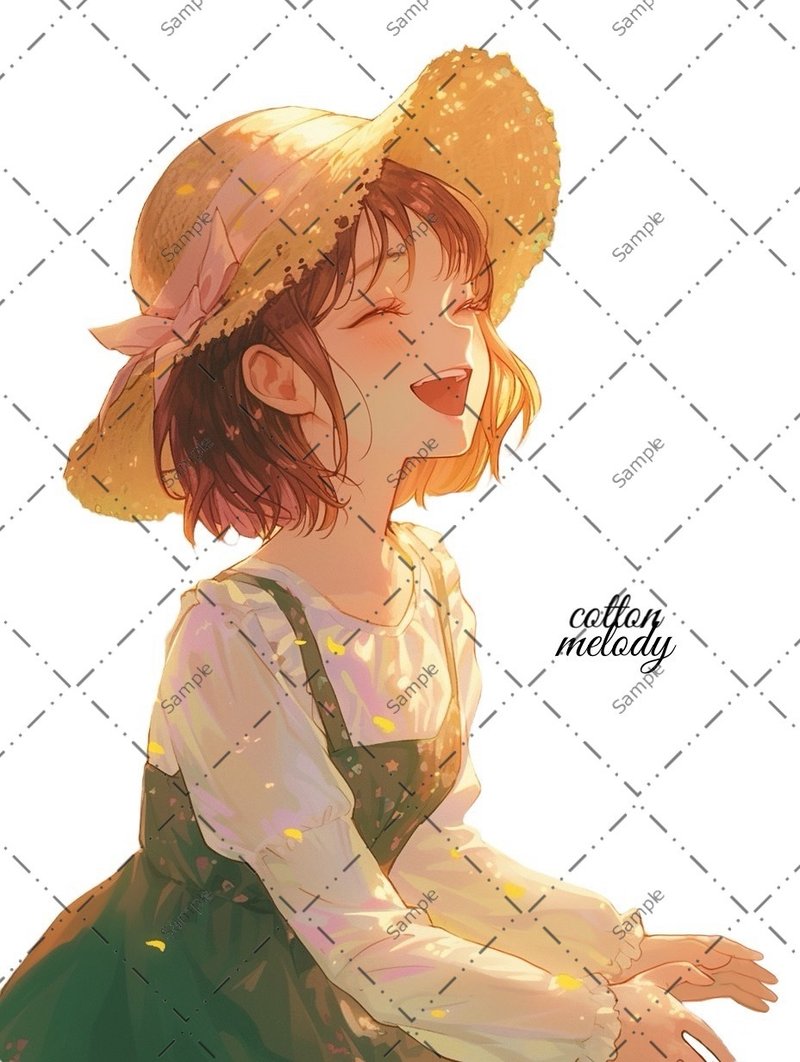 original sticker no.1600 人物ステッカー オリジナルステッカー 人物ステッカー 女の子ステッカー オリジナル人物ステッカー - 貼紙 - 紙 