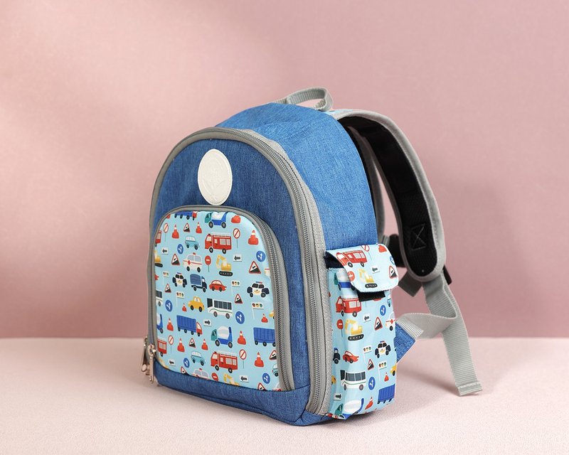 Soin Sewing 所以相縫 - 獨家花色愛尼背包-最愛小汽車 - 後背包/背包/書包 - 聚酯纖維 藍色