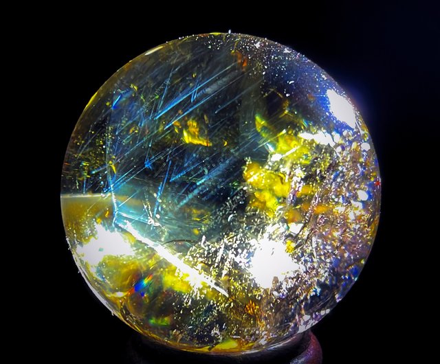 44mm　虹入りシトリン 44mm虹入りシトリン