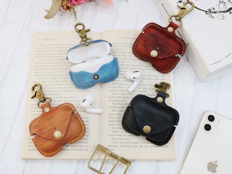 AirPodsPRO earphone protective leather case/leather course/one person group/novice friendly - เครื่องหนัง - หนังแท้ 