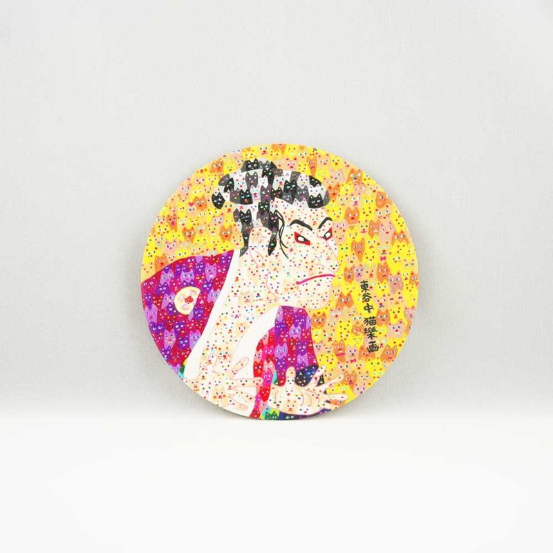 ai sayama 美濃燒珪藻土吸水杯墊 三代目大谷貓次之奴江戶兵衛 - 杯墊 - 其他材質 藍色