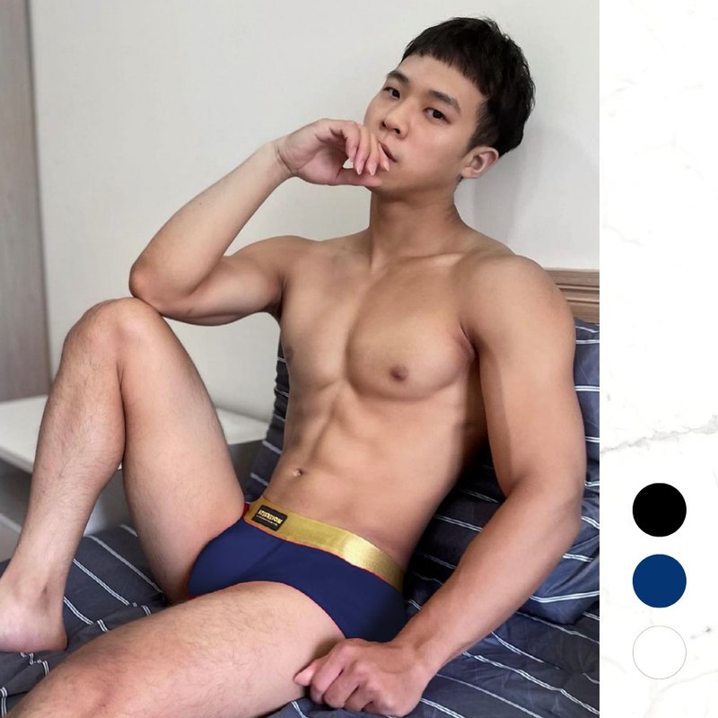 AttentionWear淘金者型男四角內褲【深夜藍】│ATTENTION 經典款 - 男內衣褲 - 尼龍 藍色