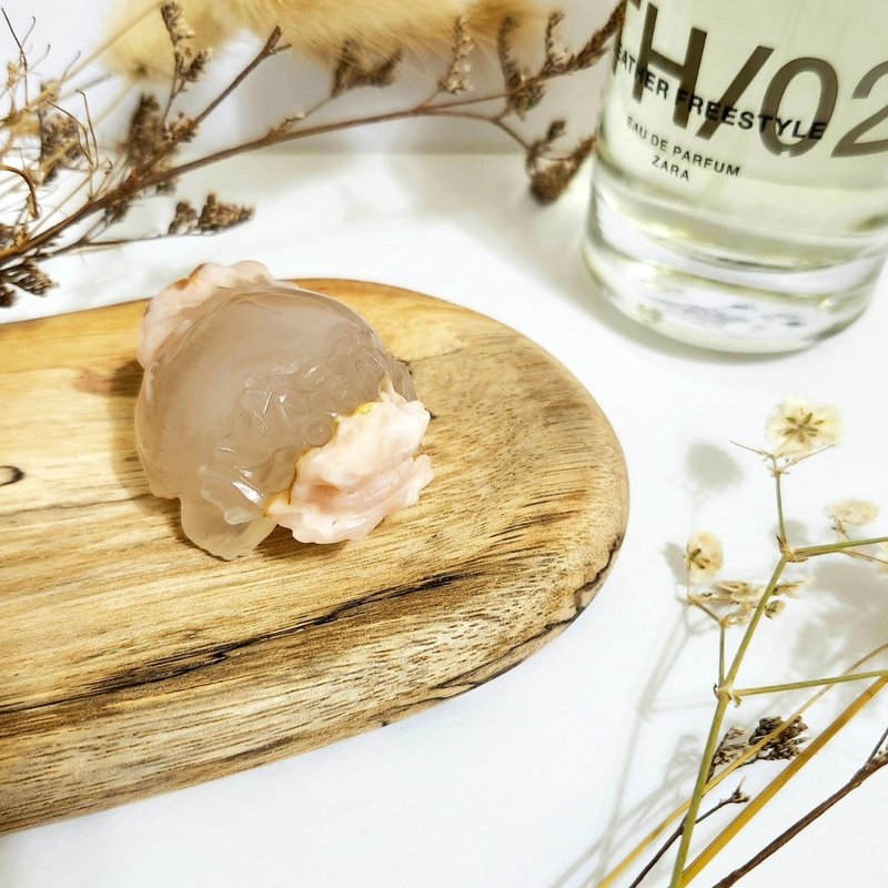 櫻花瑪瑙龍龜 - 擺飾/家飾品 - 水晶 粉紅色