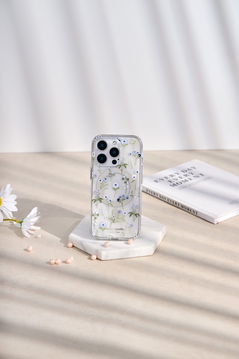 Christmas Gift Box [kate spade] iPhone 16 Series Magnetic Shockproof Phone Case Romantic Floral Language - Phone Cases - Plastic 