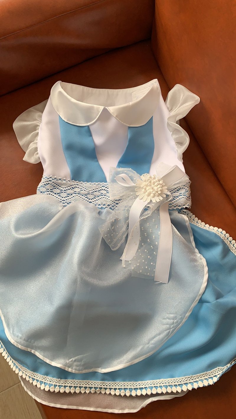 IPET愛麗絲裙子 - 寵物衣服 - 其他人造纖維 藍色