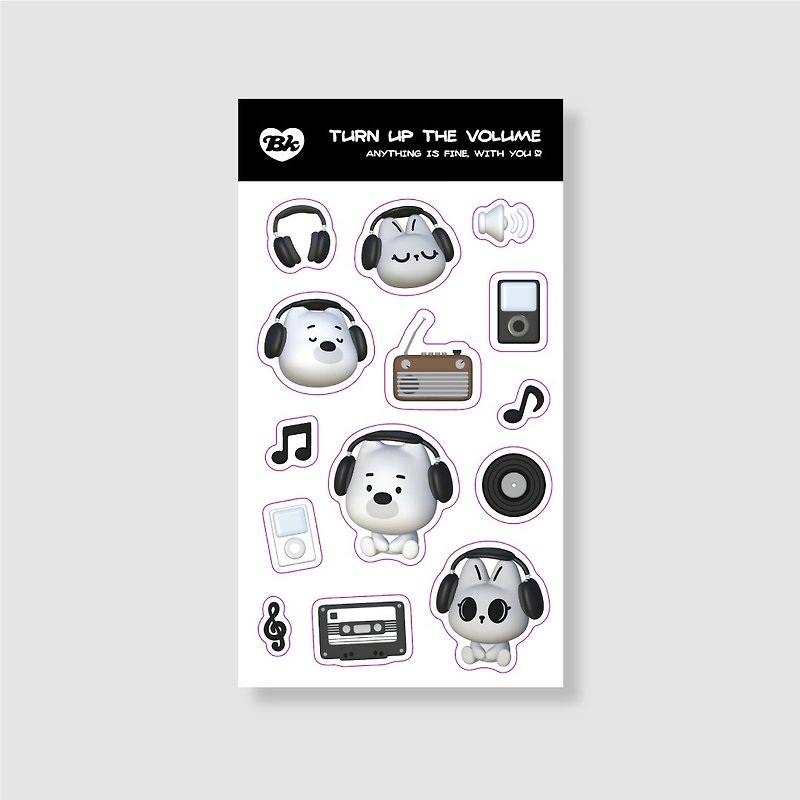 Turn up the volume | Beekei sticker - การ์ด/โปสการ์ด - กระดาษ 