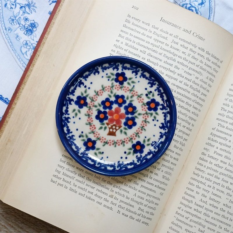 Poland Hand Painting Coaster (safflower classic) - Coasters - Porcelain 
