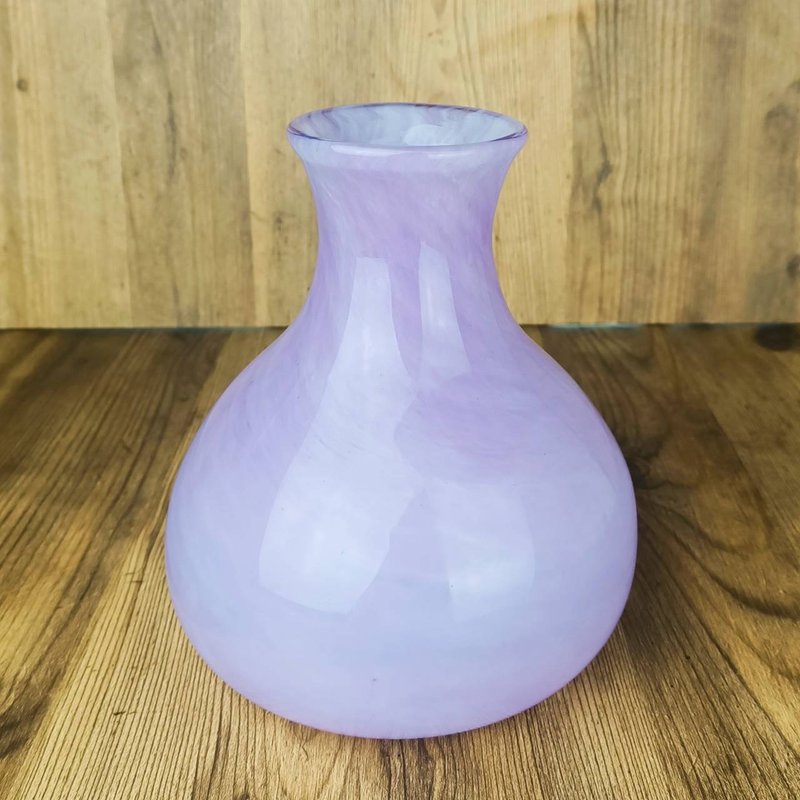 Provence-Lavender handmade glass vase purely hand blown - เซรามิก - แก้ว สีม่วง