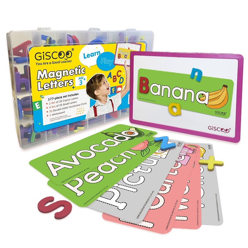 GiSCOO 兒童英文啟蒙 ─ 磁力拼字遊戲組 | 60個主題單字 - 其他 - 其他材質 多色