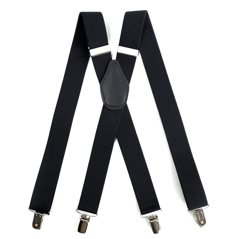 ผ้าฝ้าย/ผ้าลินิน เข็มขัด สีดำ - Sling Clip [Made in Taiwan] [Plain Medium Wide Version] Sling Strap Clip Elastic Elastic Strap Sling