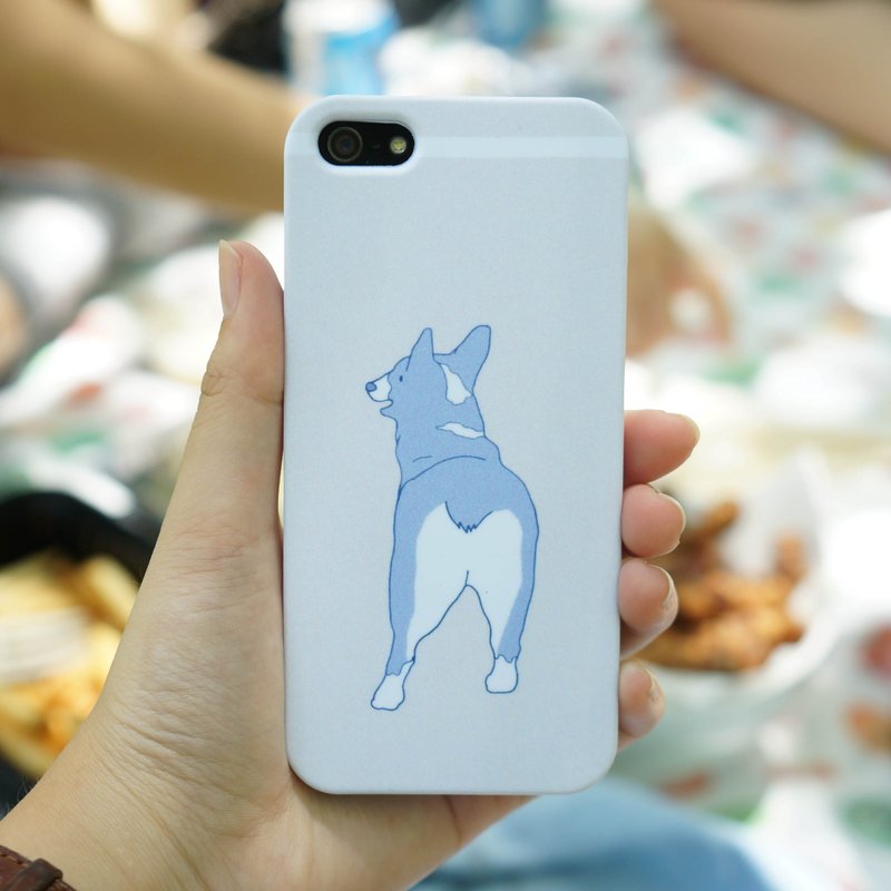 清涼藍的柯基手機殼Iphone5/s/se - 手機殼/手機套 - 塑膠 藍色