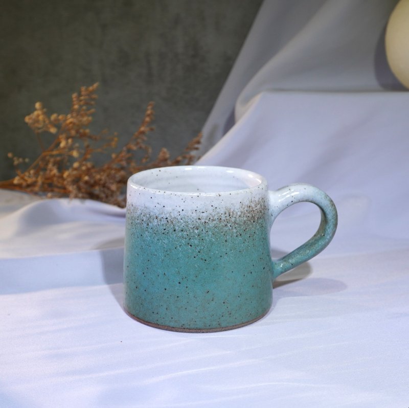 Limited green RF small mountain cup - about 200ml, tea cup, mug, water cup, coffee cup - Mugs - Pottery Multicolor