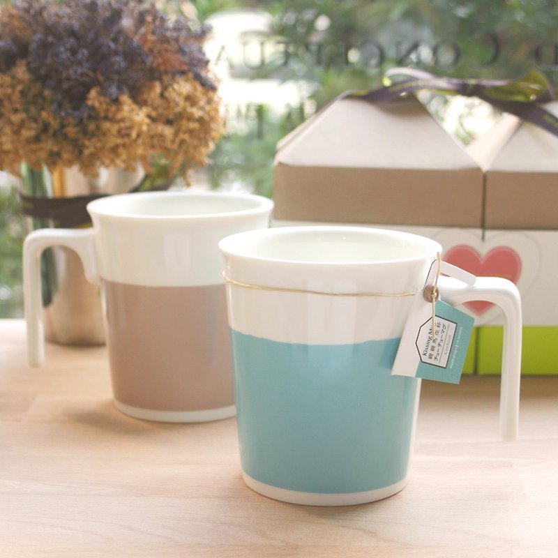 【結伴飲茶歡】雞尾酒+英奶茶-親親馬克杯 禮盒/ 可加購蓋 - 咖啡杯/馬克杯 - 瓷 多色