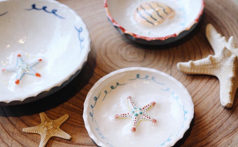 Starfish ☆ small plate - Small Plates & Saucers - Other Materials White