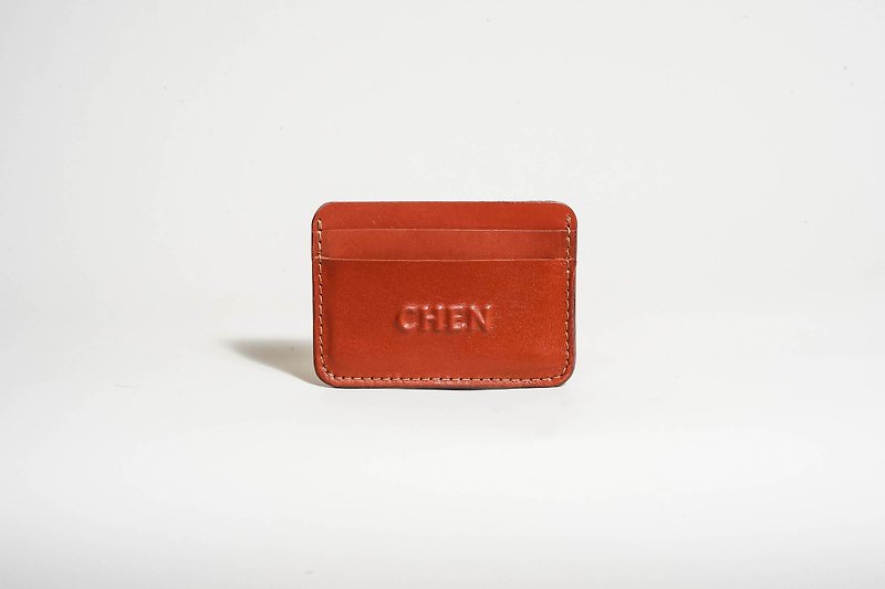 卡夾 多色可選 頂級專屬凸體客製 (ex:CHEN) 鐵盒包裝 - 證件套/卡套 - 真皮 多色
