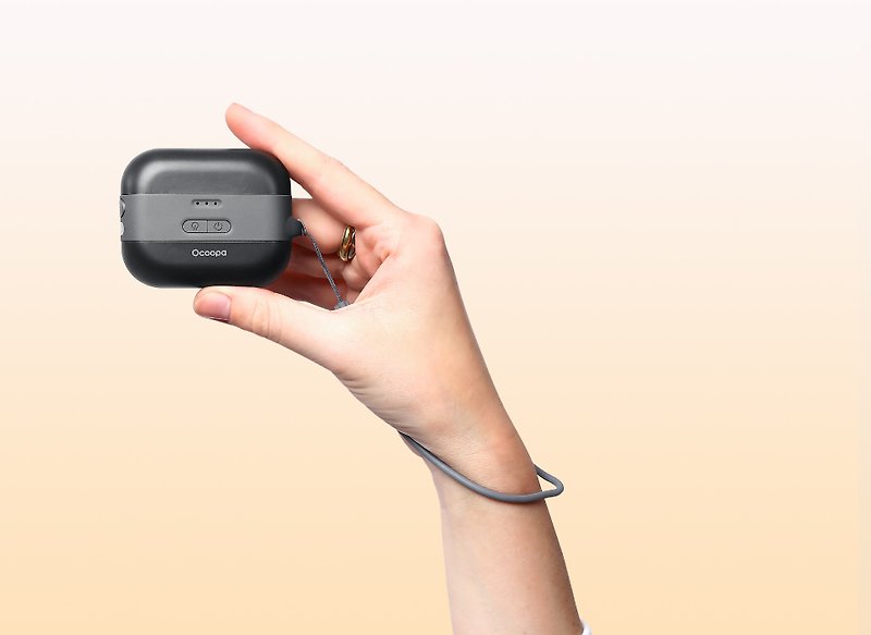 [Multi-function power bank] Hand warmer, buzzer, flashlight, charging│Super multi-functional - ที่ชาร์จ - โลหะ สีดำ