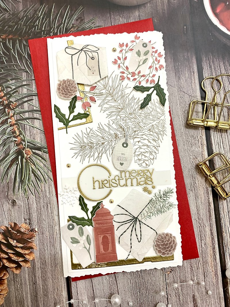 クリスマスカード Christmas Card_gift//1枚限定// - カード・はがき - 紙 ホワイト