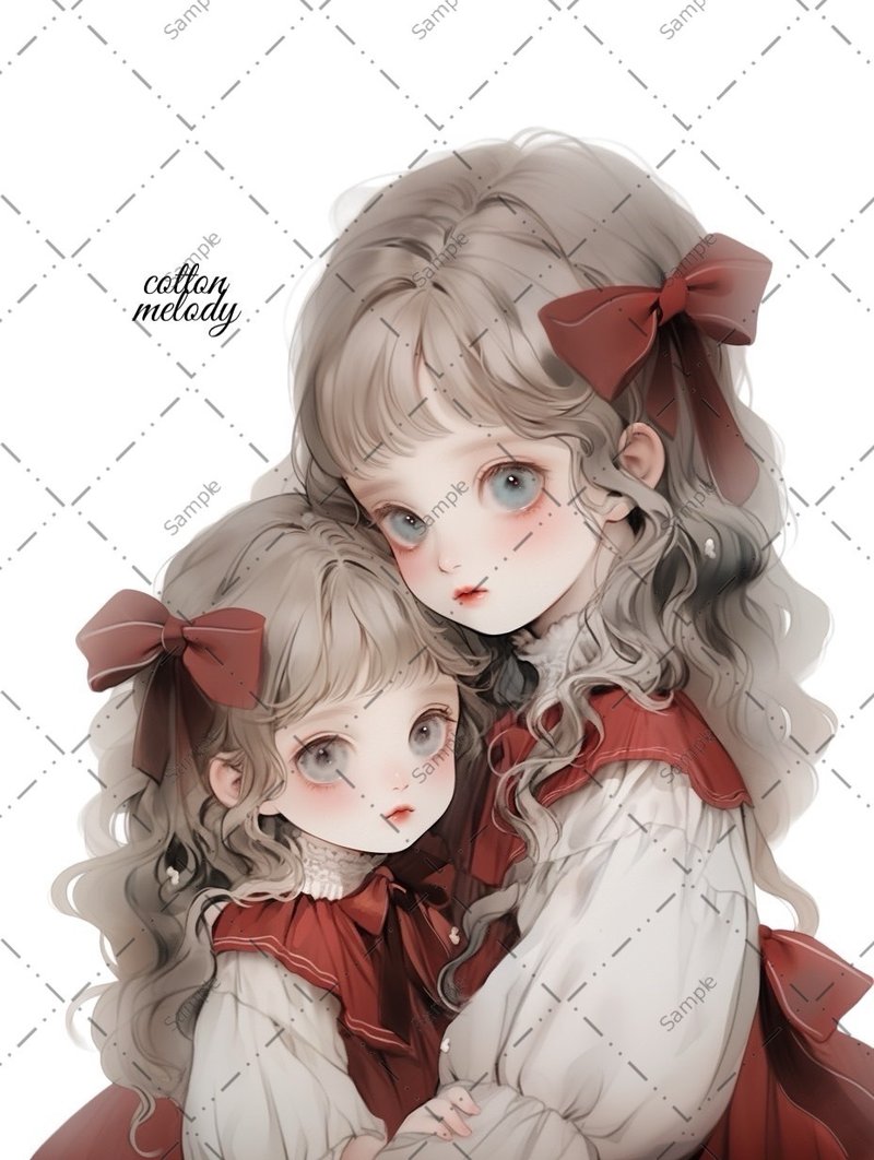 original sticker no.244 人物ステッカー オリジナルステッカー 人物ステッカー 女の子ステッカー オリジナル人物ステッカー - 貼紙 - 紙 