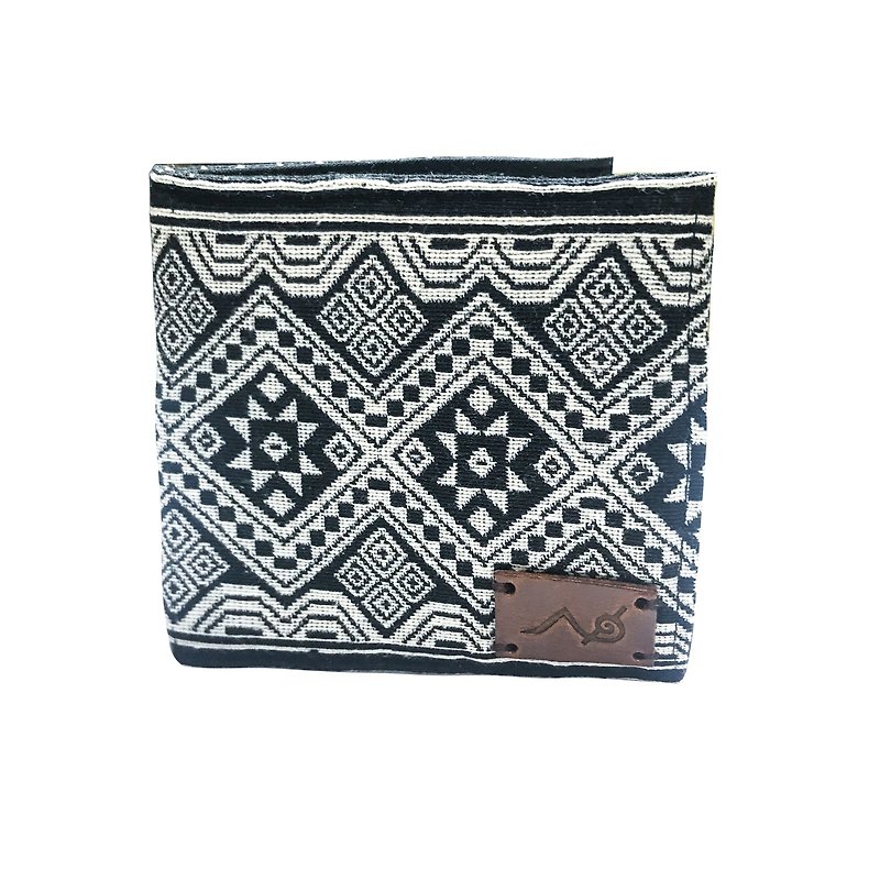 Aztec Style Cotton Short wallet - Wallets - Cotton & Hemp Black