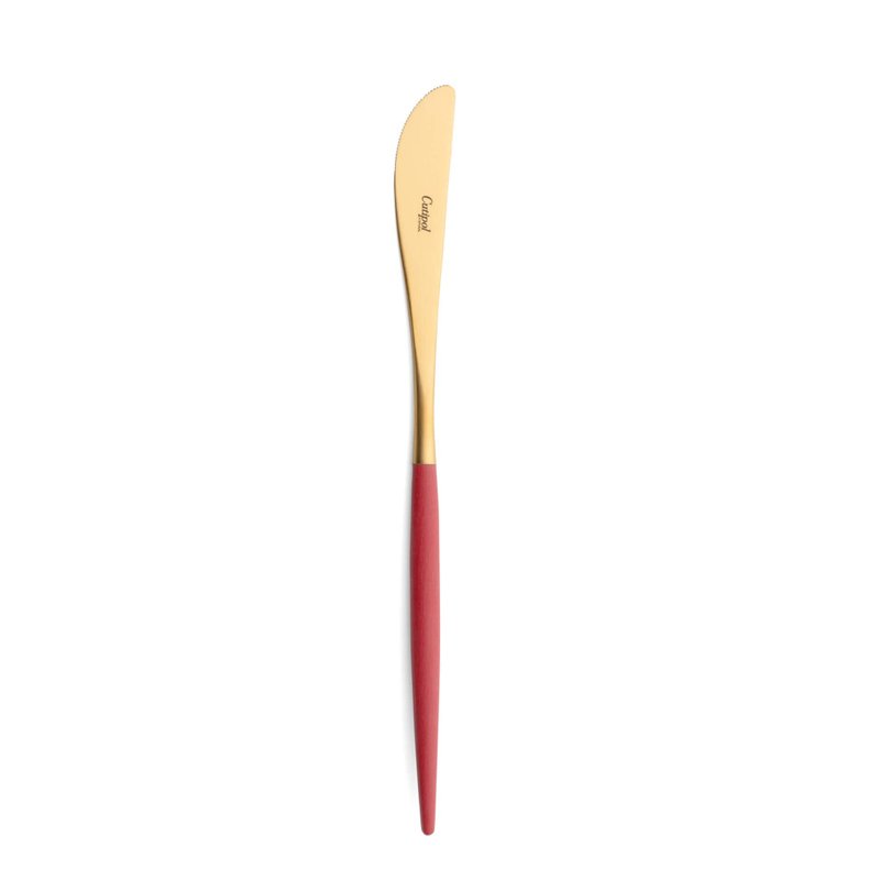 MIO RED MATTE GOLD 4 PIECES SET (TABLE KNIFE/FORK/SPOON+COFFEE SPOON) - ช้อนส้อม - สแตนเลส สีแดง