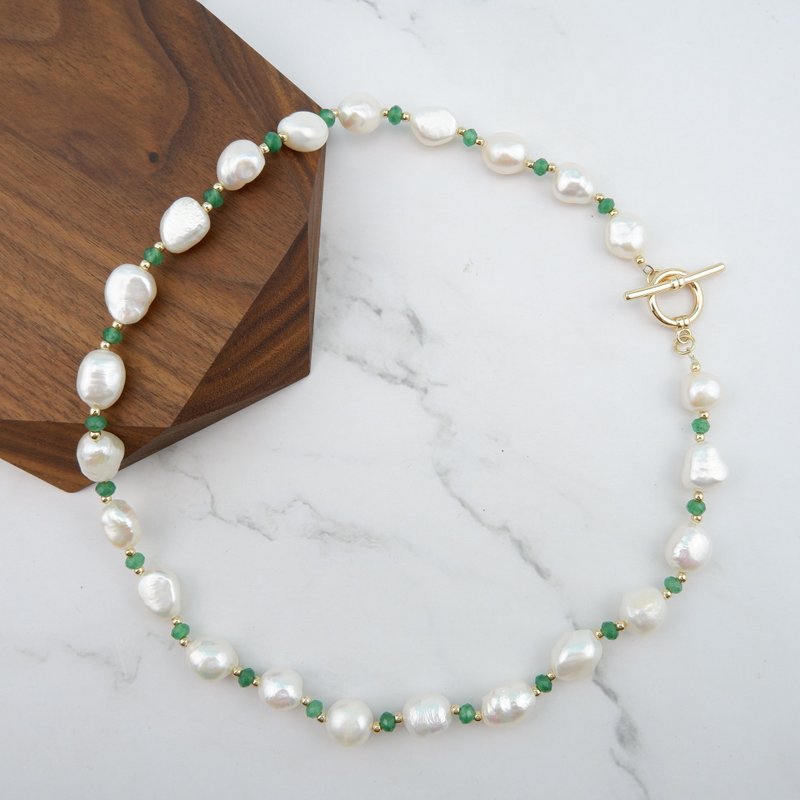 Freshwater Pearl Short Necklace - Necklaces - Pearl White