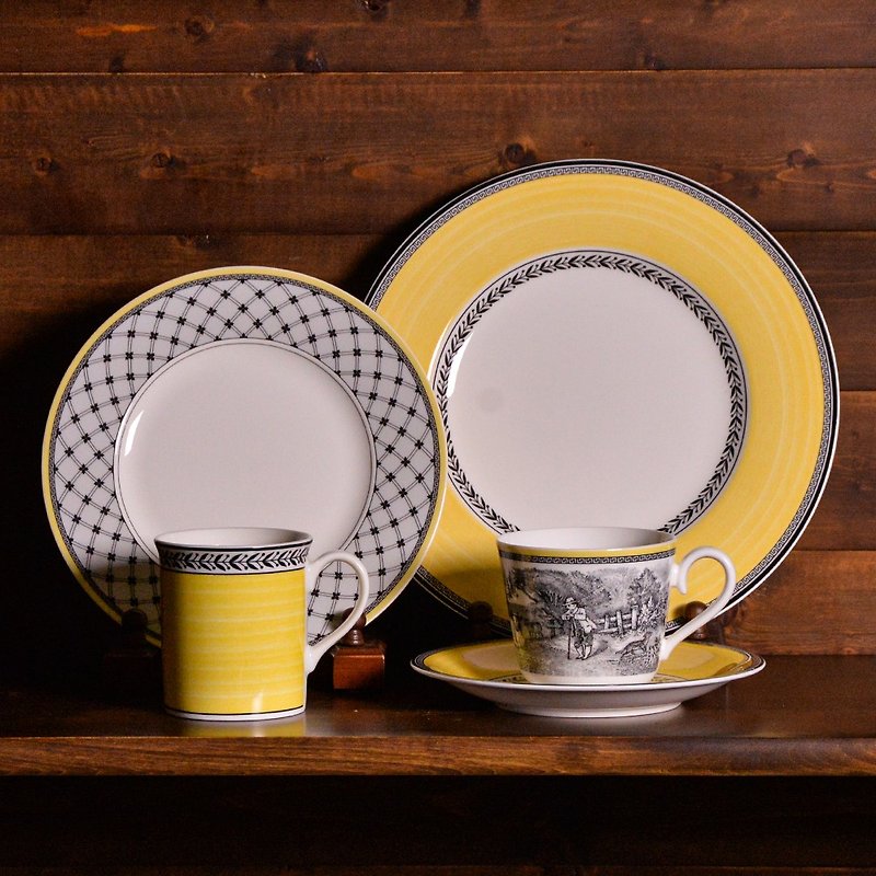 Audun Chasse Soup Bowl 9 1/2 inch - Plates & Trays - Porcelain Yellow