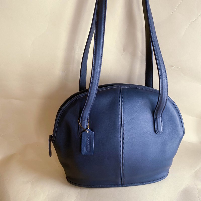 Second-hand Coach│Clutch│Handbag│Handbag│Antique bag│Genuine leather│Girlfriend gift - Messenger Bags & Sling Bags - Genuine Leather Blue