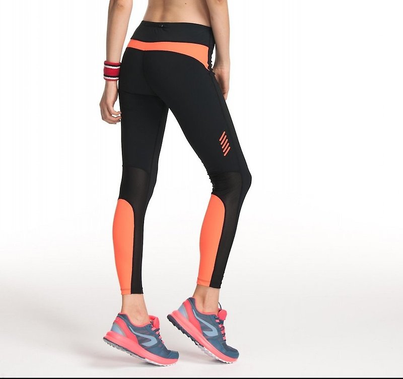 MIT multifunctional sports tights (can be used as jellyfish pants) orange - กางเกงวอร์มผู้หญิง - ไนลอน สีส้ม