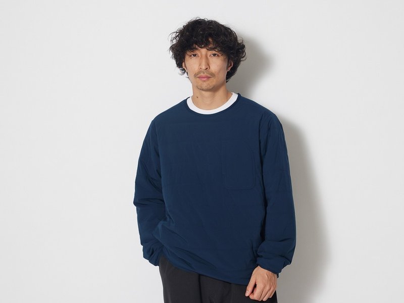 彈性保暖套衫 海軍藍 (Flexible Insulated Pullover) - 帽T/大學T - 聚酯纖維 藍色