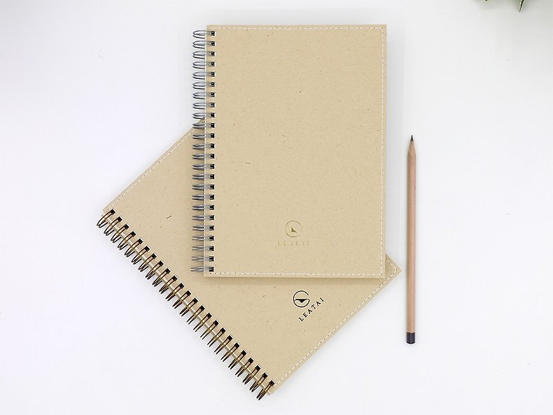 Leatai高級環保牛皮紙  A5線圈本(介紙1.0-鋼筆專用紙) - 筆記本/手帳 - 紙 咖啡色