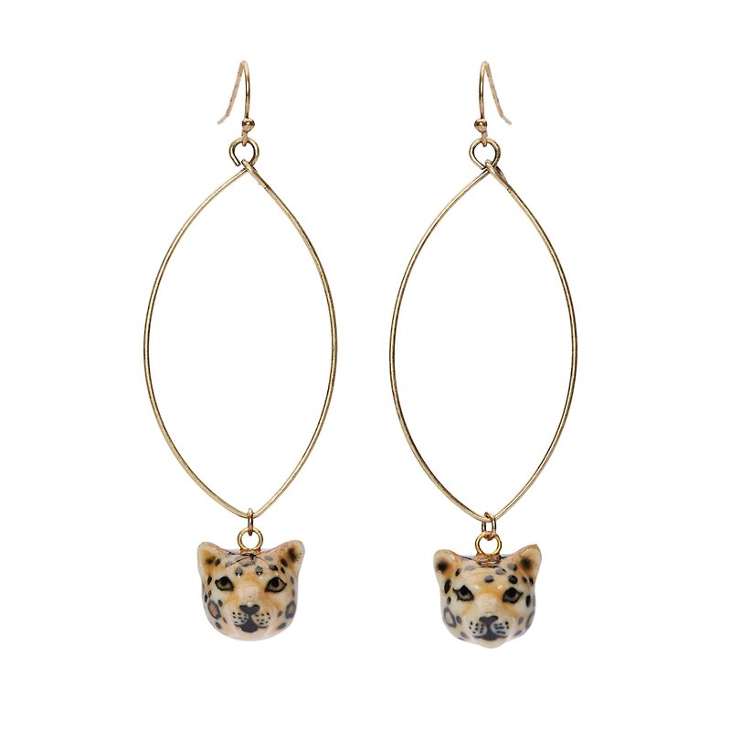And Mary Leopard Earrings | Gift Box - Earrings & Clip-ons - Porcelain Brown