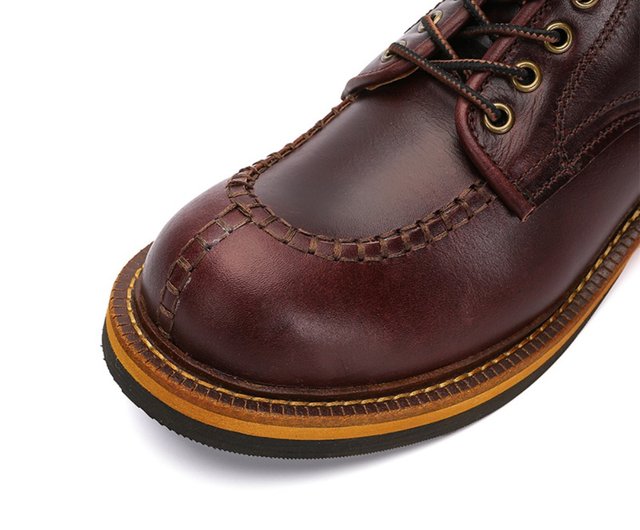 メンズレザー厚底マーティンブーツ Lace-up chunky sole Martin boots British boots メンズ レース