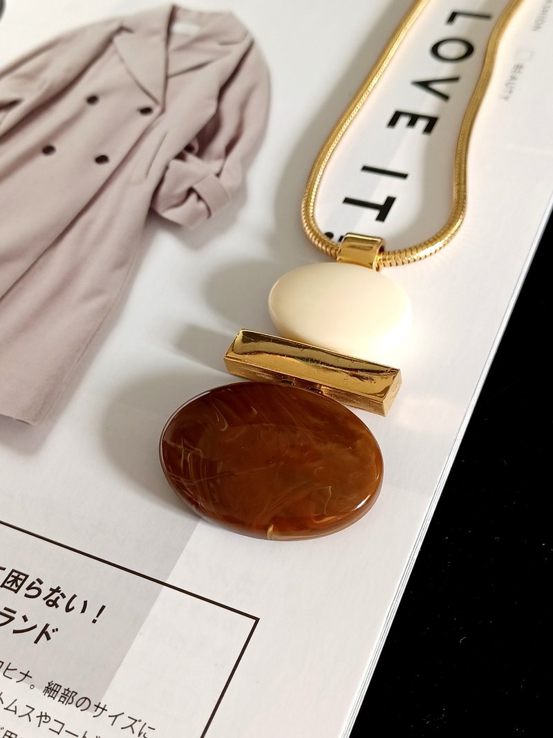 vintage jewelry  AVON 摩登幾何造型 項鍊 - 項鍊 - 其他金屬 