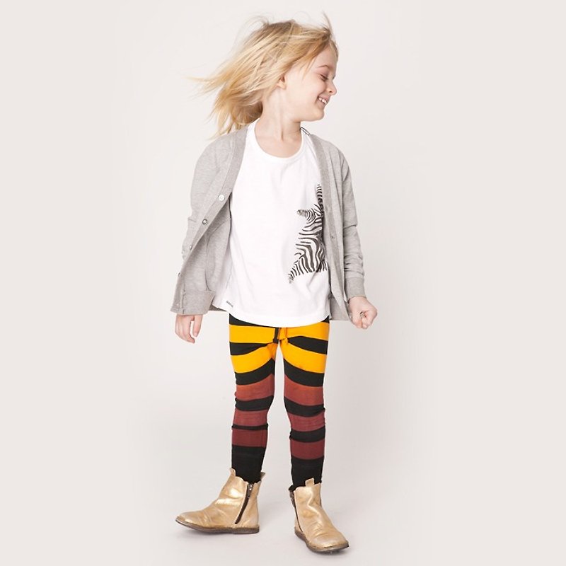 瑞典童裝有機棉貼褲7歲至10歲 條紋 - 童裝褲 - 棉．麻 多色