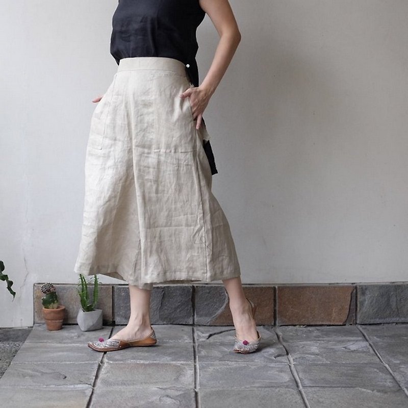 Ragi Cullotes - Women's Pants - Cotton & Hemp Khaki