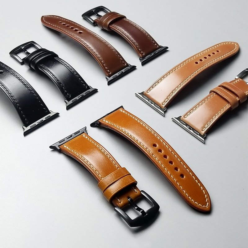 日本馬臀皮錶帶 Apple iwatch手錶帶 真皮蘋果錶帶【免費刻字】 - 錶帶 - 真皮 