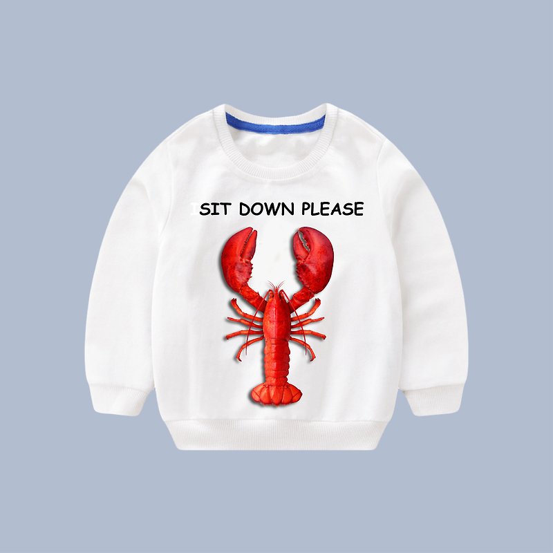 Please take a good lobster terry cotton T-white - เสื้อยืด - ผ้าฝ้าย/ผ้าลินิน ขาว