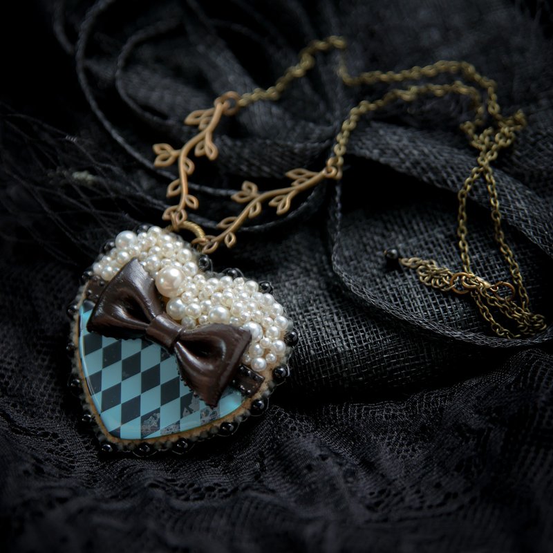 Heart Fruit Necklace/Blue - สร้อยคอ - เรซิน สีน้ำเงิน