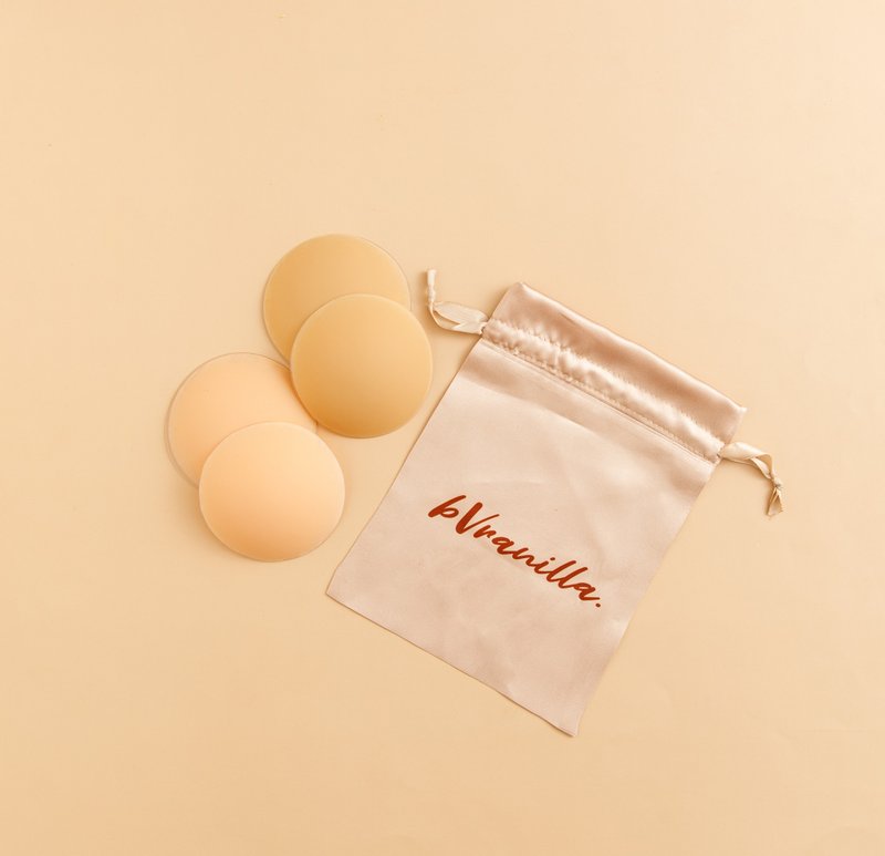 bVranilla No Glue Nipple Cover (Refill bag) - 女內衣褲 - 矽膠 卡其色