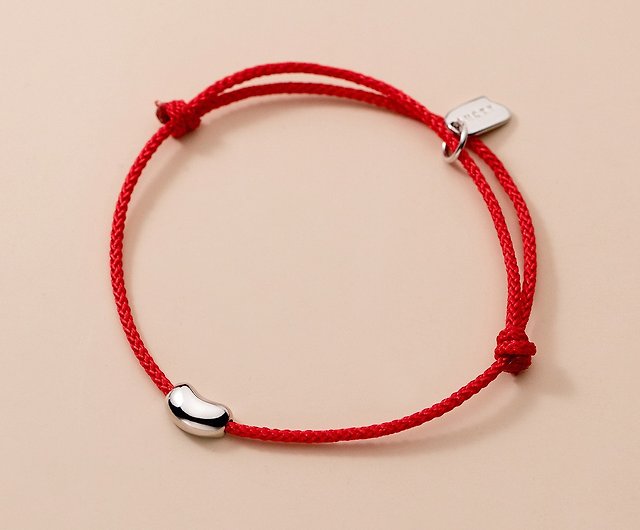 │Good Luck│Small Square•Ping An Three-color Bracelet•Lucky Red  Thread•Sterling Silver Bracelet - Shop ZILUN Jewelry Bracelets - Pinkoi