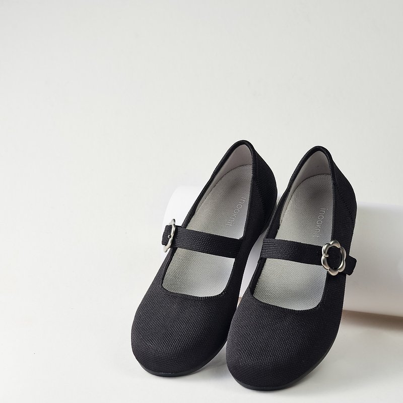 Marianne Flats Classic Black - Mary Jane Shoes & Ballet Shoes - Polyester Black